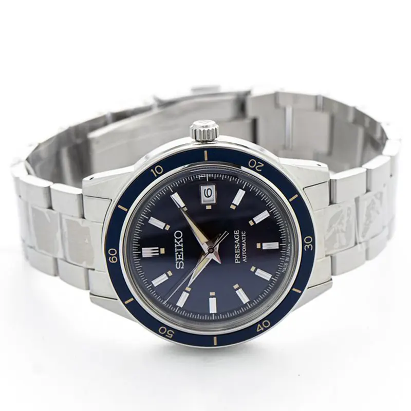Seiko Presage Style60's Blue Dial Automatic Men's Watch- SRPG05J1